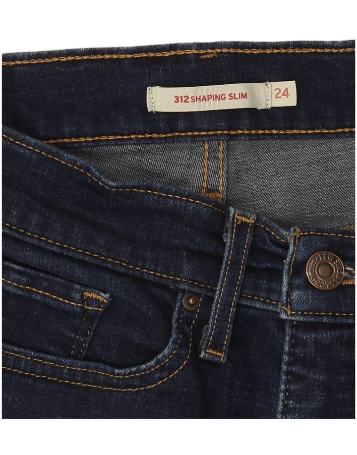 Damskie jeansy Levi's 312 Shaping W24 L31 Granatowe