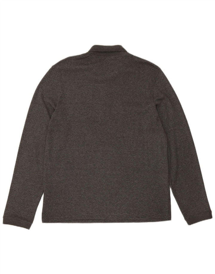 Męska koszulka polo z długim rękawem TED BAKER London, rozmiar 5 XL, szara, bawełniana