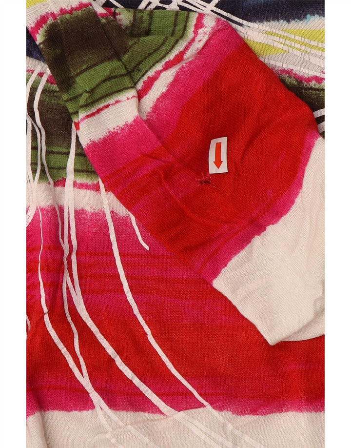 Damski sweter Desigual z dekoltem w łódkę UK 12, średni, wielokolorowy