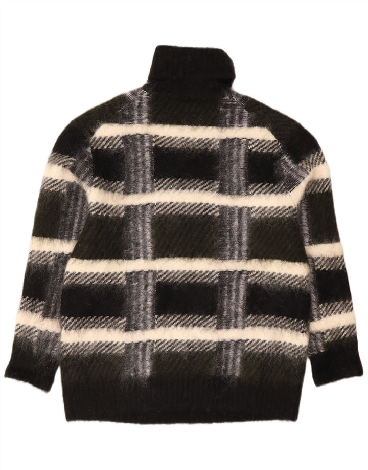Cos Damski sweter oversize z golfem UK 14, średnia czarna krata