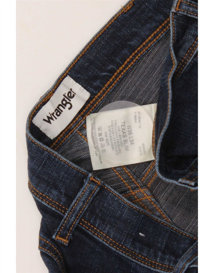 Damskie jeansy Wrangler Texas Slim W36 L28 Granatowe, bawełniane