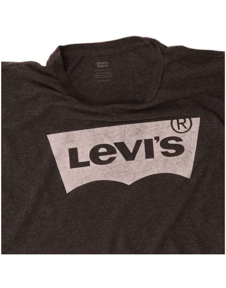Męski T-shirt z grafiką LEVI'S Top 2XL, szara bawełna