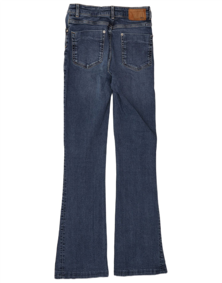 Damskie jeansy rozkloszowane Zara EU 38 Small W28 L32 Niebieskie bawełniane