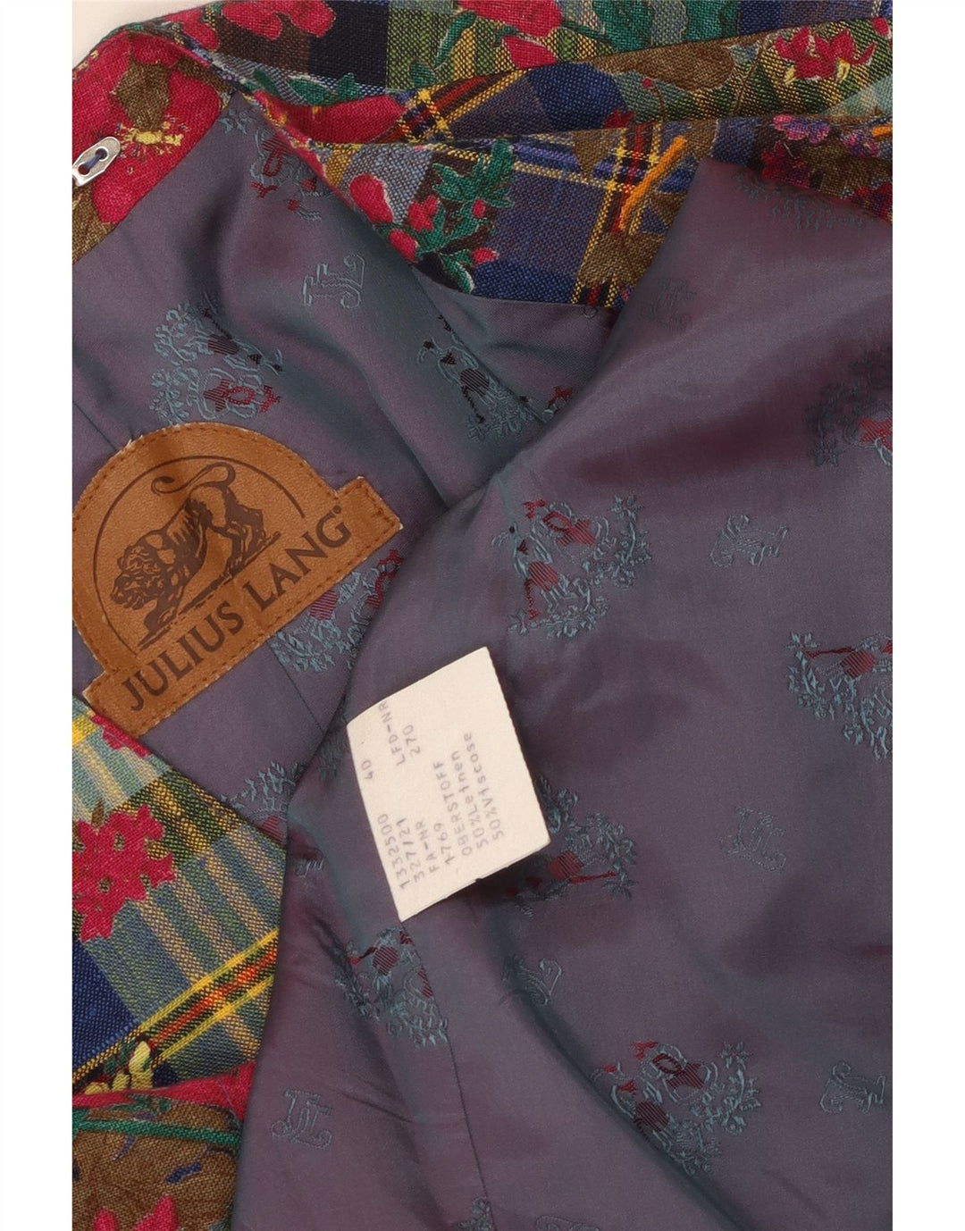 JULIUS LANG Damska marynarka zapinana na 4 guziki, EU 40, średnia, wielokolorowa