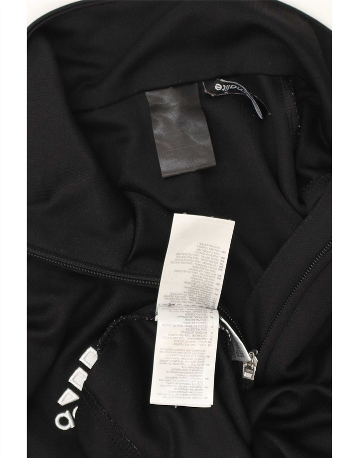 Adidas Męski dres Climalite z zamkiem błyskawicznym na szyi, duży czarny poliester