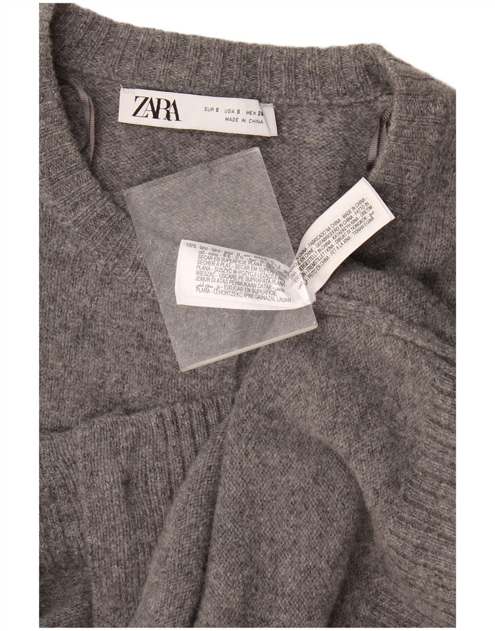 Sweter damski Zara Cardigan UK 10 Small, szary, wełniany w cętki