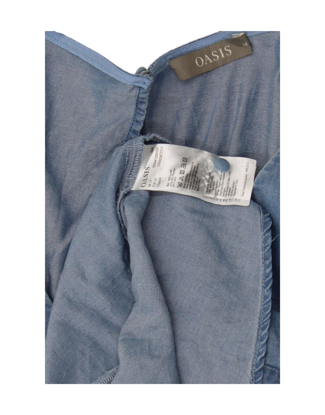 Bluzka damska Oasis Top UK 14 Medium Blue Lyocell