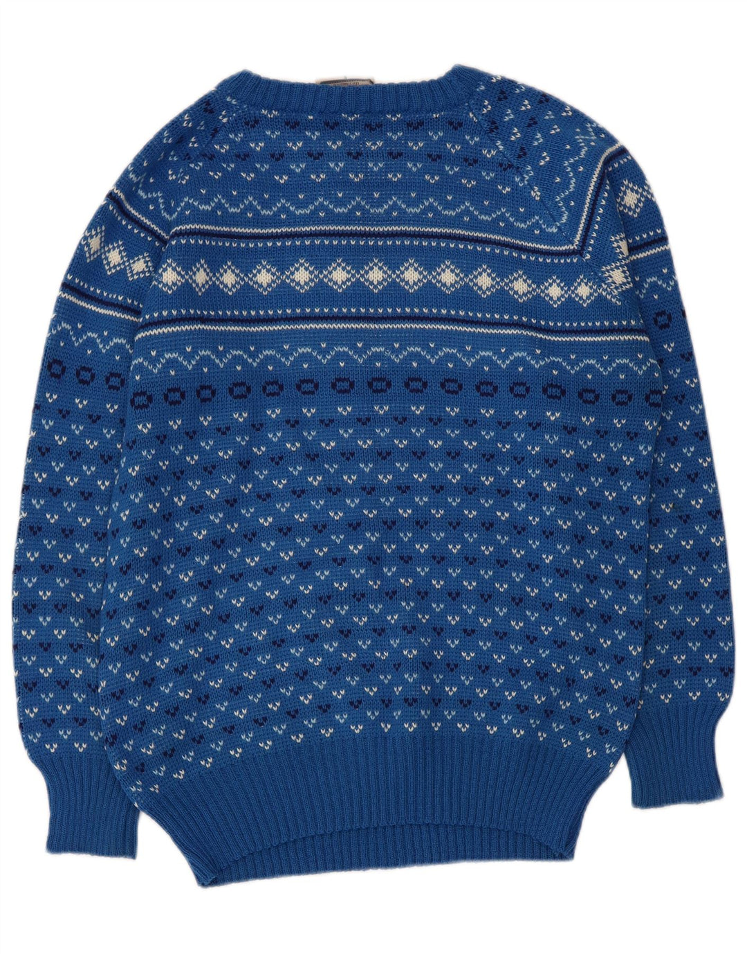 Męski sweter z okrągłym dekoltem Levi's, mały, niebieski, geometryczny akryl