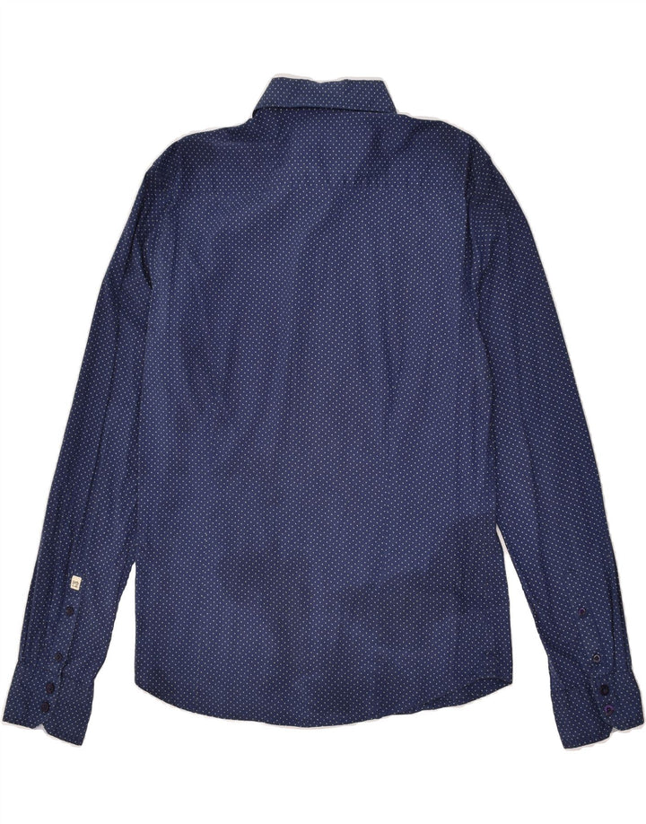 SCOTCH & SODA Mens Shirt Small Navy Blue Spotted | Vintage Scotch & Soda | Thrift | Second-Hand Scotch & Soda | Used Clothing | Messina Hembry 