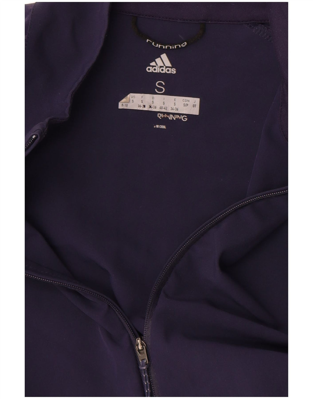 Damska kurtka dresowa Adidas do biegania UK 8/10, mała, granatowa