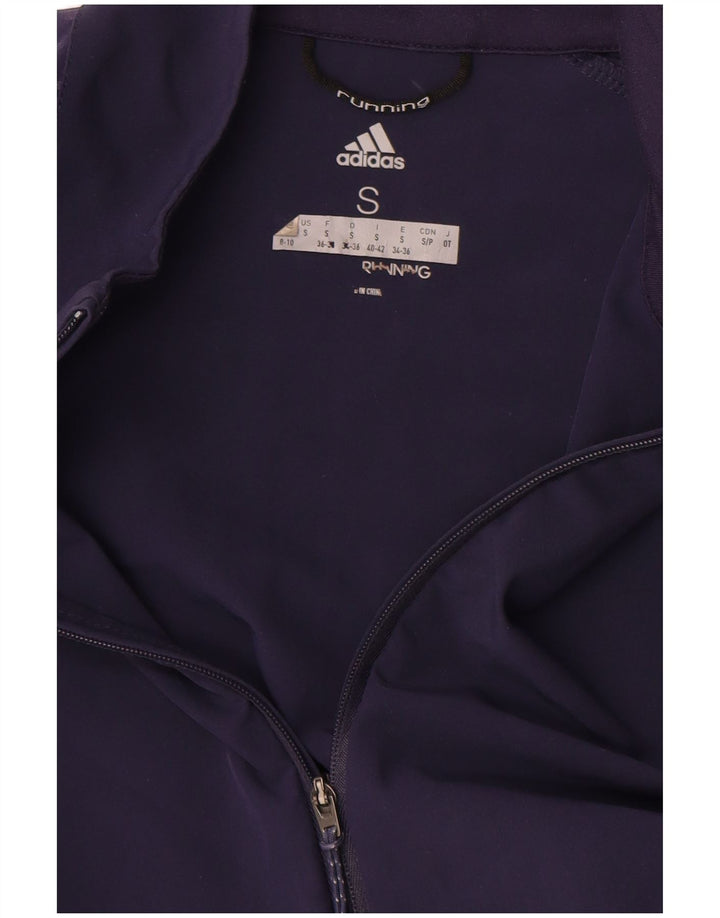 Damska kurtka dresowa Adidas do biegania UK 8/10, mała, granatowa