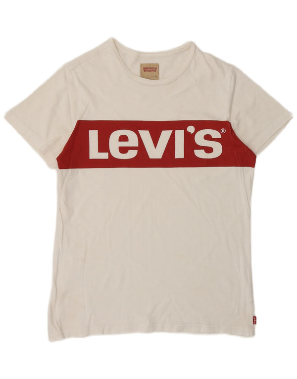 Chłopięcy T-shirt z grafiką Levi's Top 15-16 lat, biała bawełna
