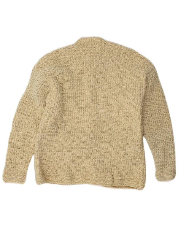 Sweter damski w stylu vintage, UK 12, średni, w kolorze złamanej bieli