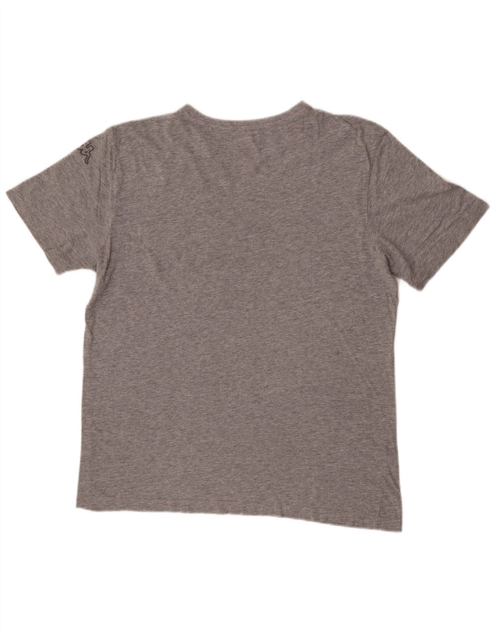 Męski T-shirt z grafiką Kappa, duży, szary