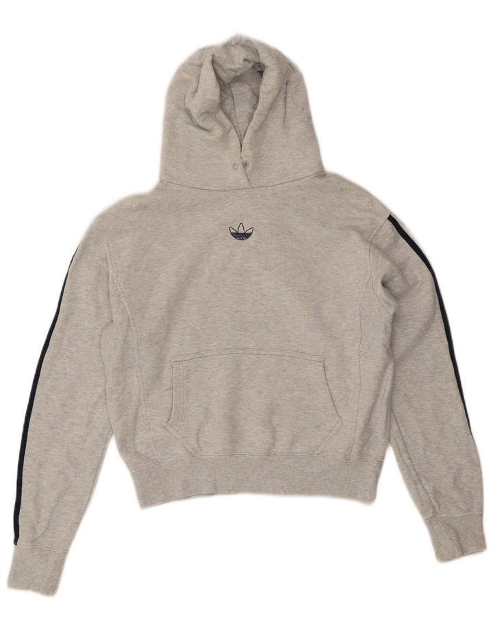 Damska bluza z kapturem Adidas, UK 14, średnia szara bawełna