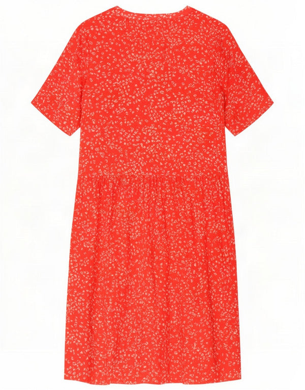 Joules Womens Abstract Pattern Shift Dress UK 10 Small Red Viscose
