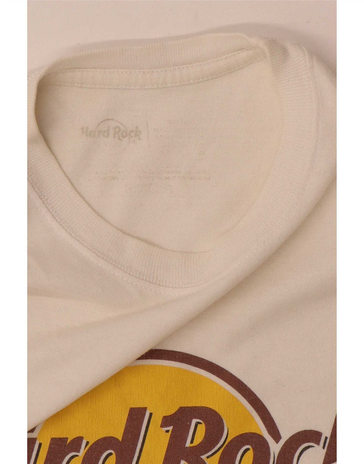 T-shirt męski Hard Rock Cafe Paris z grafiką, średni biały