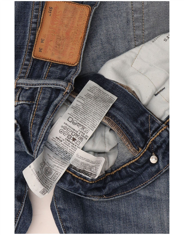 Męskie jeansy Levi's 511 Slim W34 L28 Niebieska bawełna