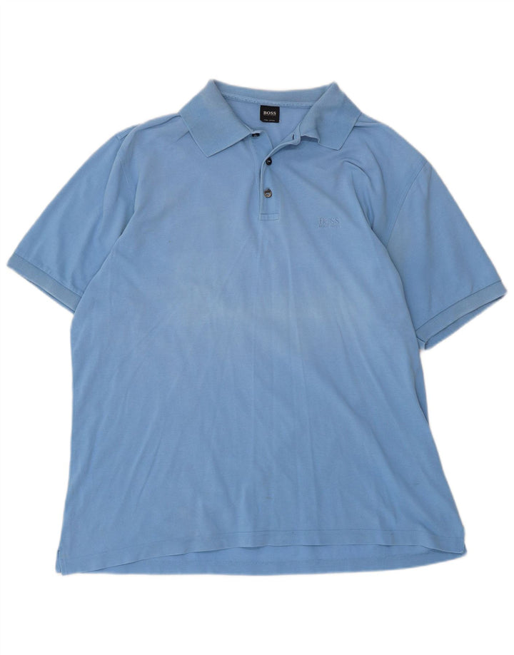Męska koszulka polo HUGO BOSS XL, niebieska, bawełniana