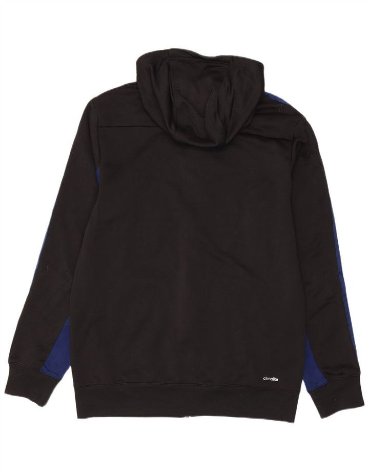 Męski sweter ADIDAS Climalite z kapturem i zamkiem, w kolorze średniej czerni