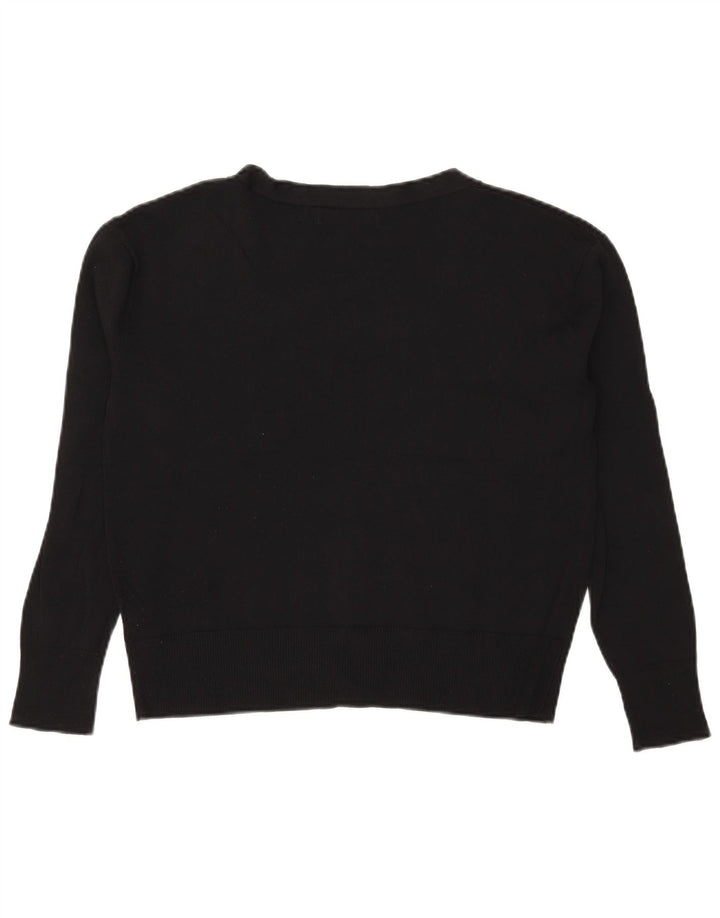 Marks & Spencer Damski sweter oversize typu Crop Cardigan UK 8 Small Black