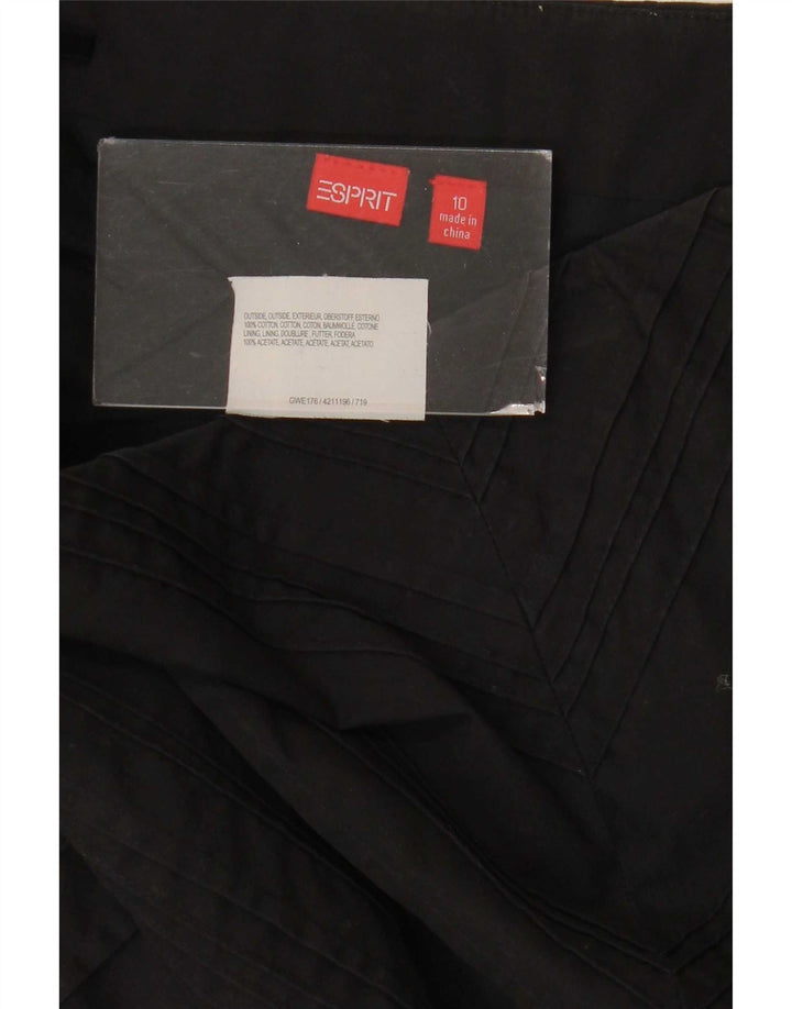 Spódnica damska Esprit w kształcie litery A UK 10 Small W30 Czarna bawełna