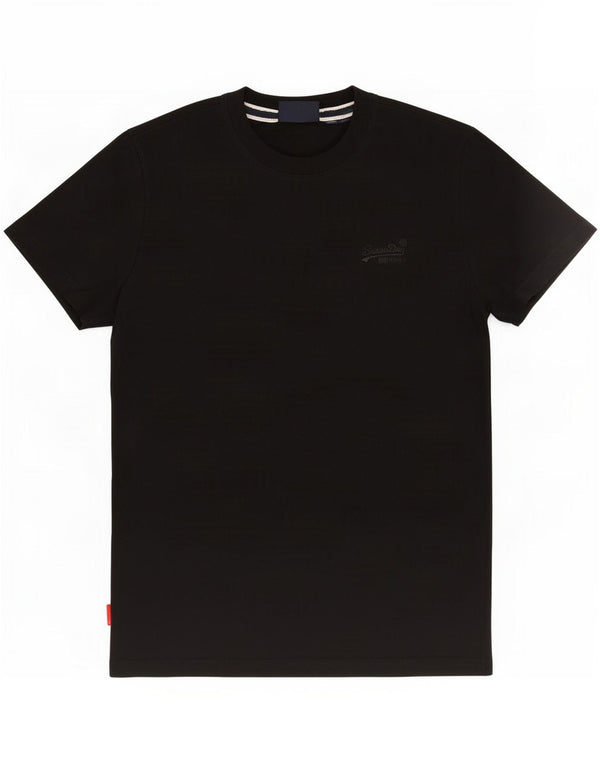 Superdry Męski T-Shirt Top Medium Black Cotton