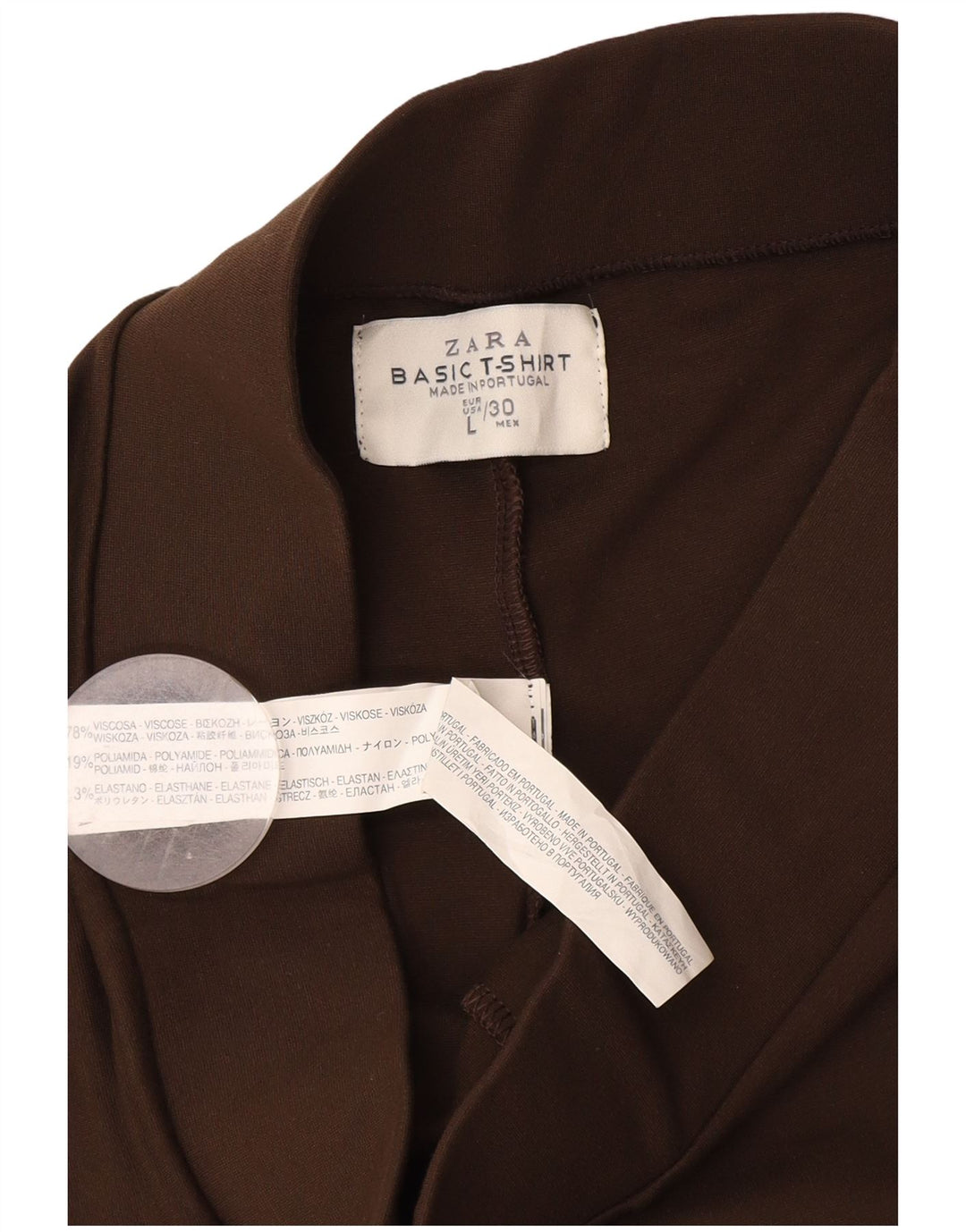 Legginsy damskie Zara UK 14, duże, brązowe, wiskozowe