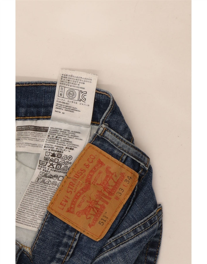 Męskie jeansy Levi's 511 Slim W33 L31 Niebieska bawełna