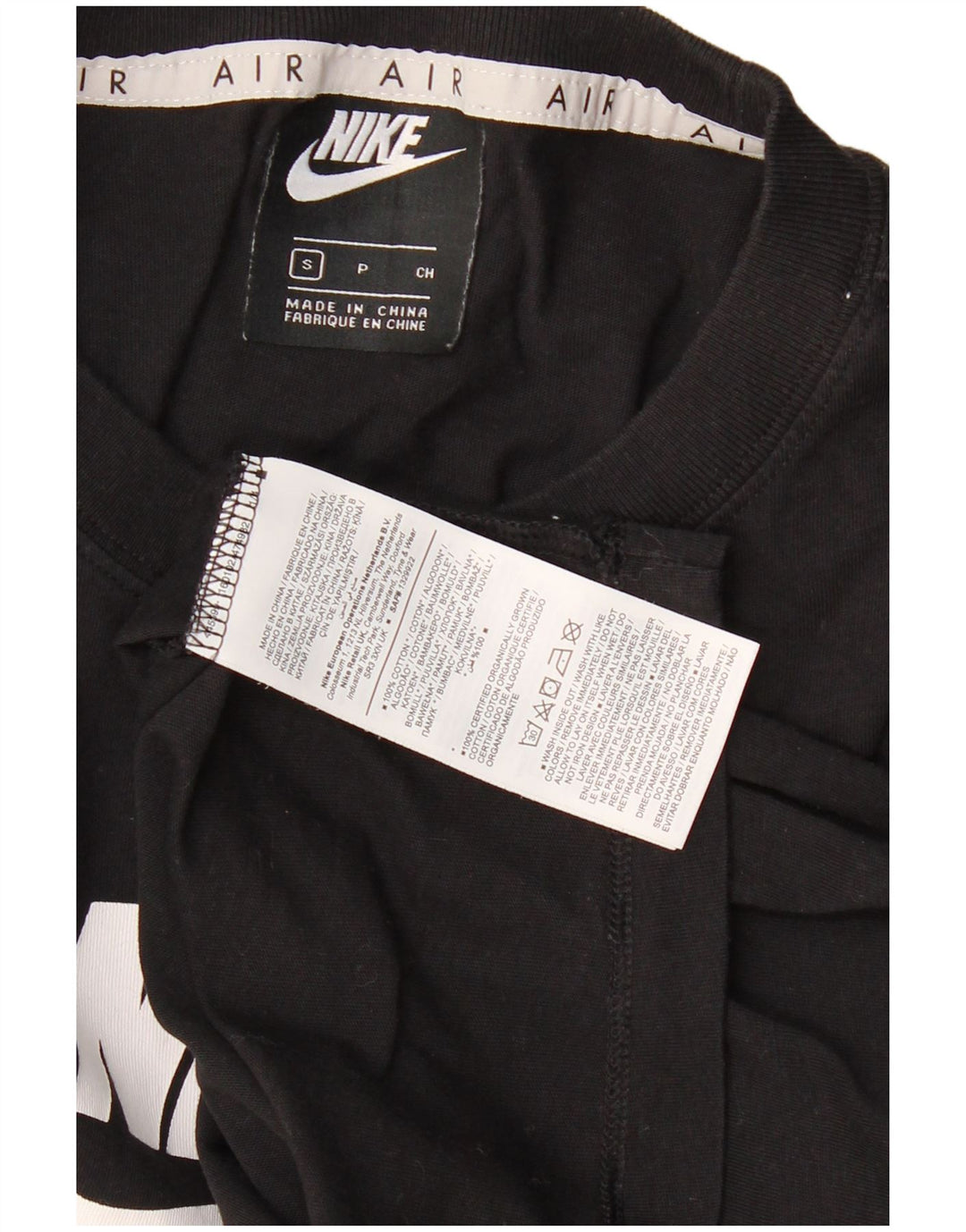 Damska koszulka oversize z grafiką Nike Top UK 10, mała, czarna bawełna