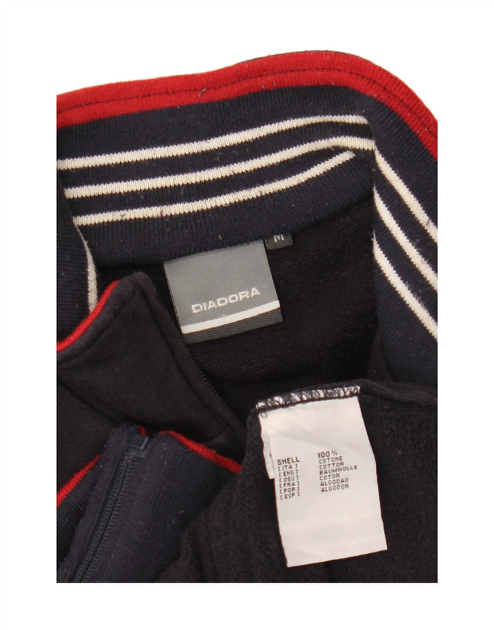 DIADORA Męska bluza dresowa z grafiką, średnia, granatowa, bawełniana