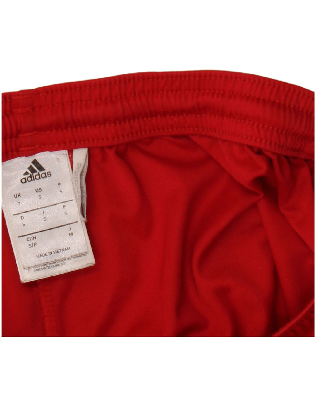 Męskie spodenki sportowe Adidas Climalite, małe, czerwone, poliestrowe