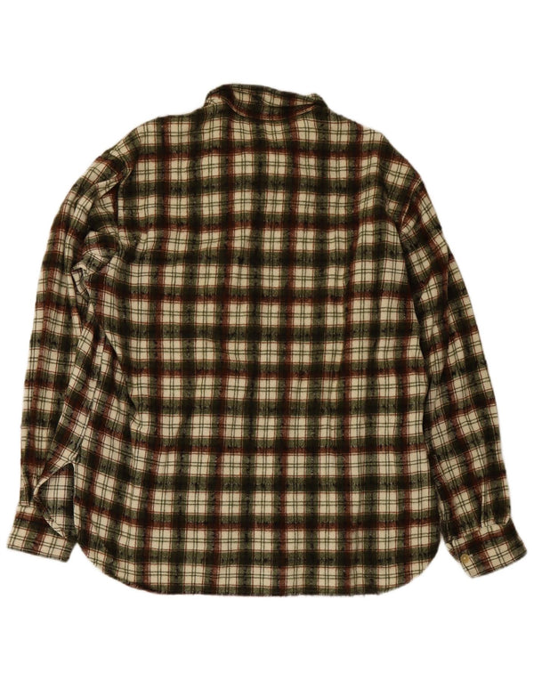 Męska koszula flanelowa w stylu vintage, duża, wielobarwna krata