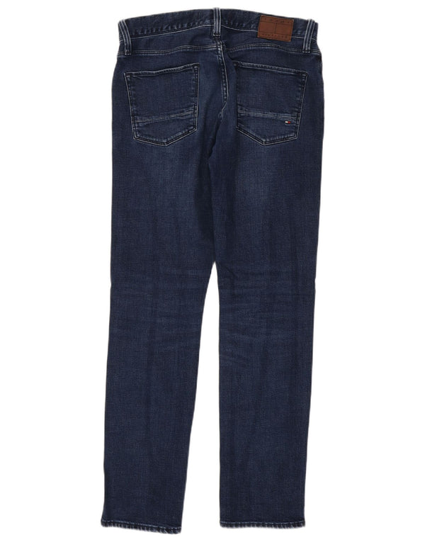 Męskie jeansy Denton Straight Jeansy Tommy Hilfiger W30 L32 Granatowe, bawełniane