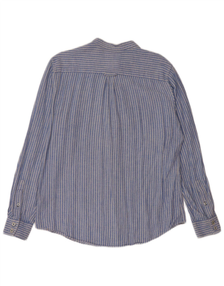 Koszula męska Crew Clothing Średni niebieski lniany w prążki