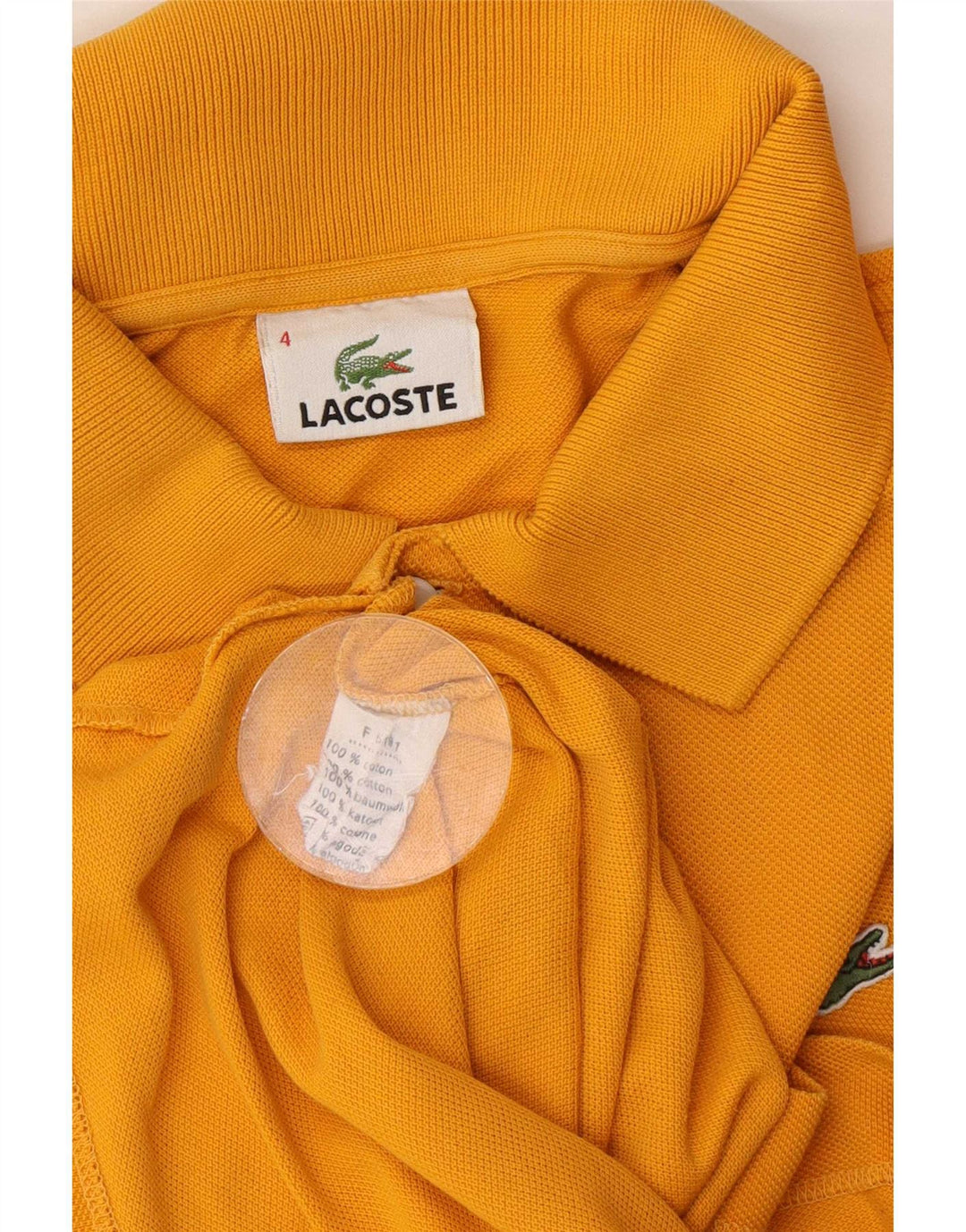 Męska koszulka polo Lacoste, rozmiar 4, średnia, pomarańczowa, bawełniana