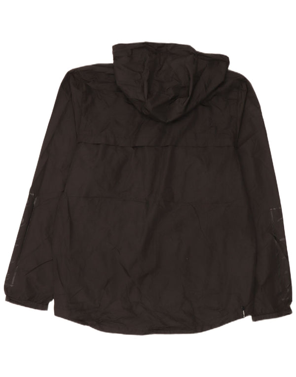 Billabong Mens Graphic Hooded Rain Jacket UK 44 2XL Black Polyester