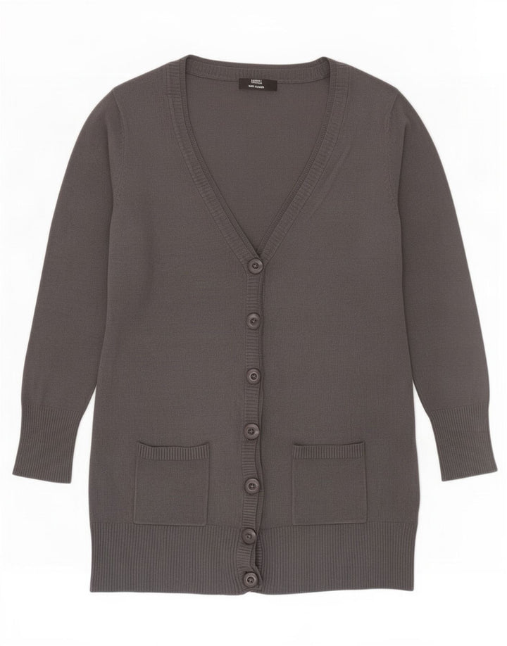 Marks & Spencer Damski sweter o przedłużonym fasonie, UK 12, średnioszara wiskoza