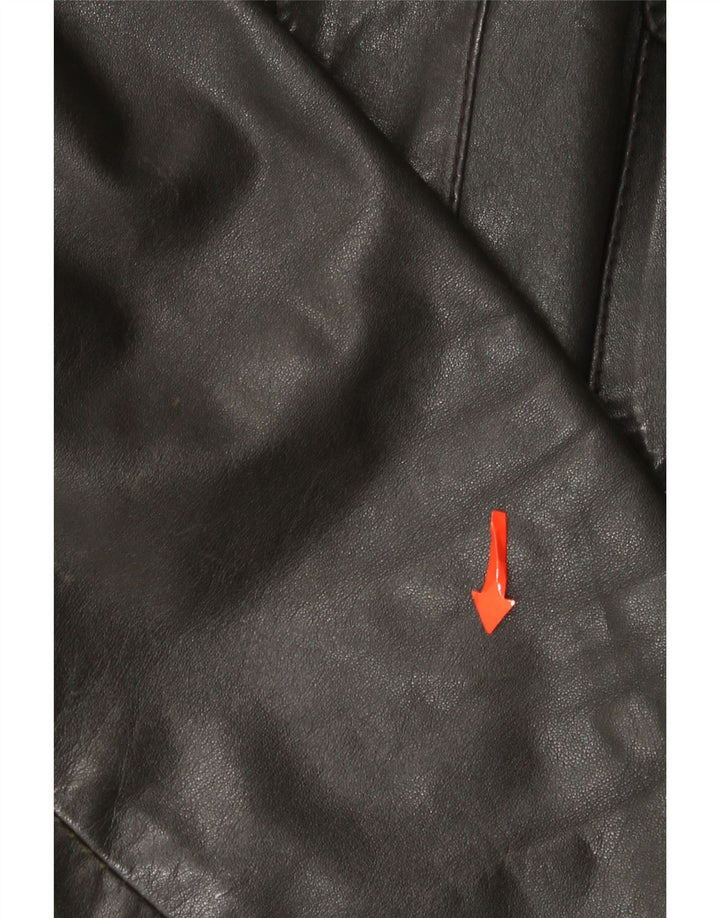 Męska kurtka skórzana Zeiler UK 40 duża czarna