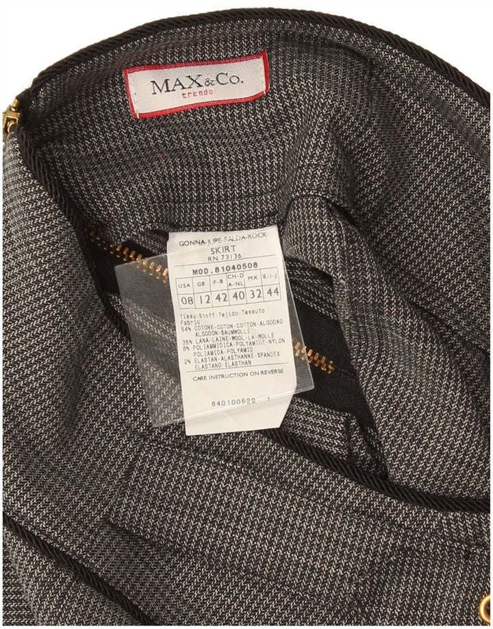 Spódnica damska Max & Co. UK 12 Medium W32 Szara bawełna w pepitkę