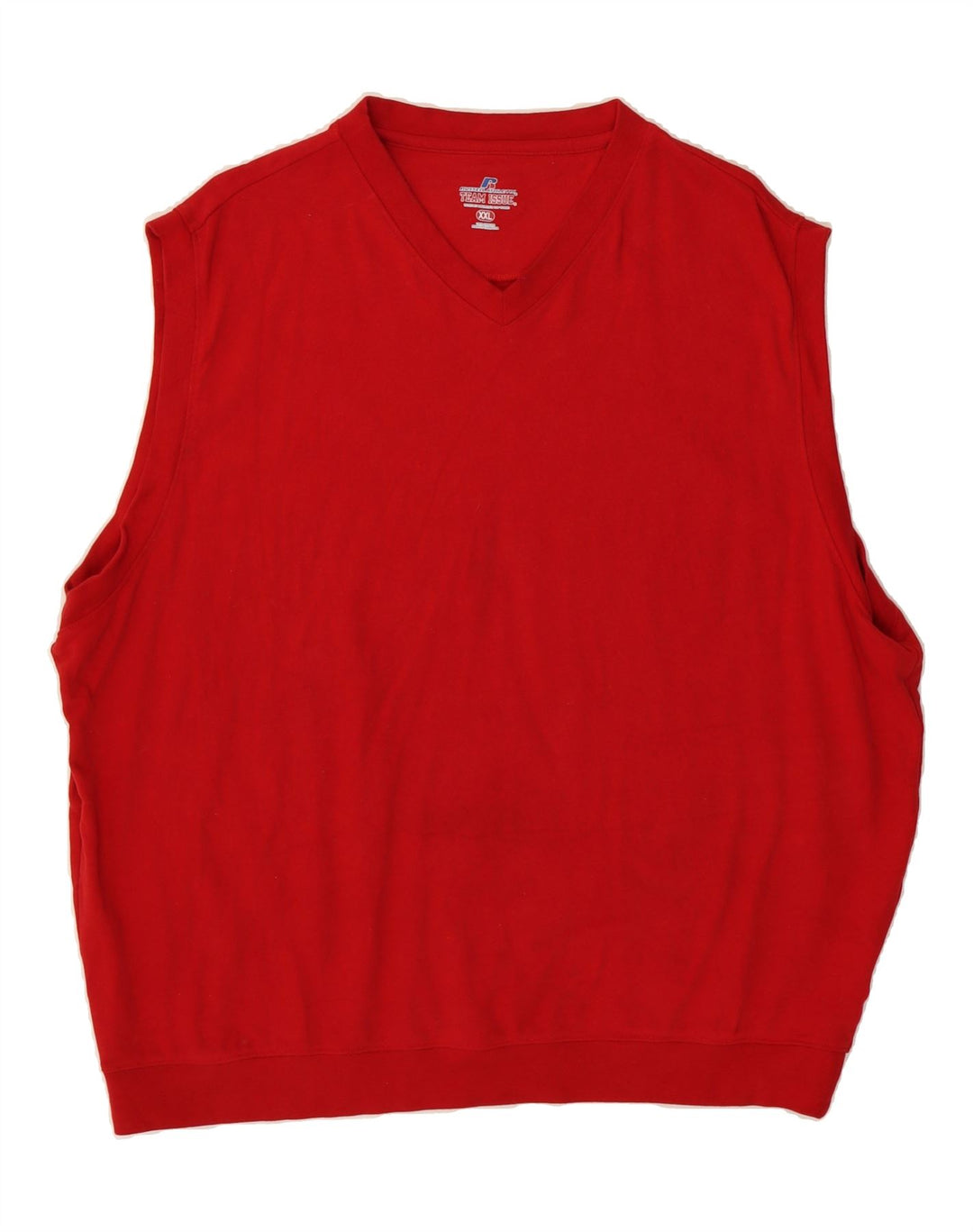 RUSSELL ATHLETIC Mens Vest Top 2XL Red Cotton Vintage Russell Athletic and Second-Hand Russell Athletic from Messina Hembry 