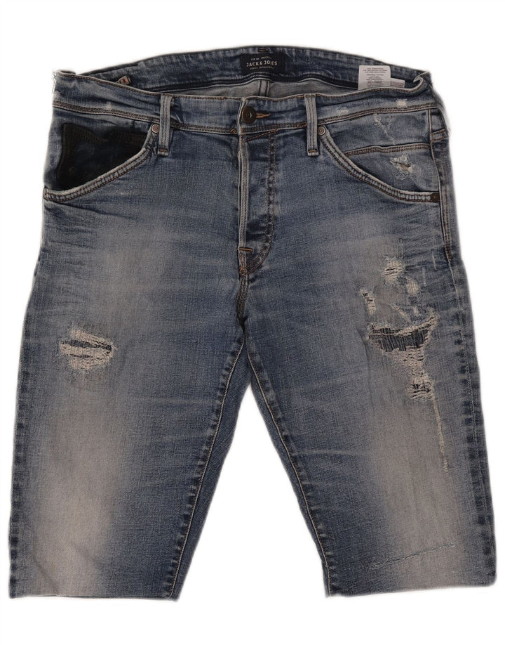 Męskie spodenki jeansowe JACK & JONES W36, duże, niebieskie, bawełniane