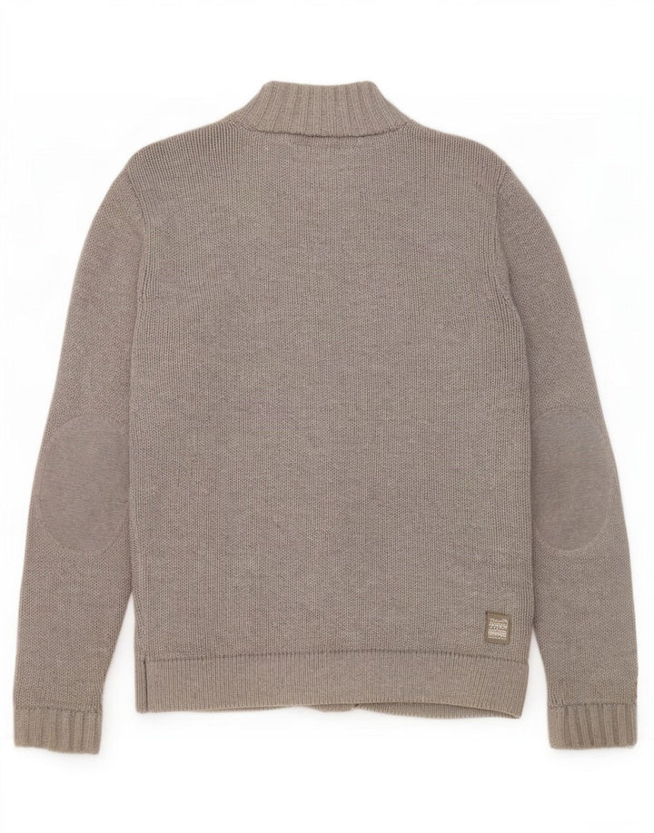 Sweter męski Jack & Jones w średnie szare paski, bawełniany