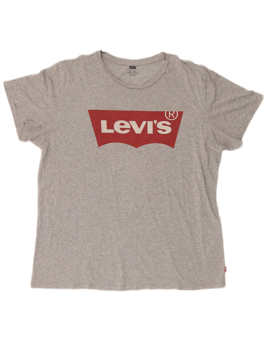 LEVI'S Mens Graphic T-Shirt Top XL Grey Cotton