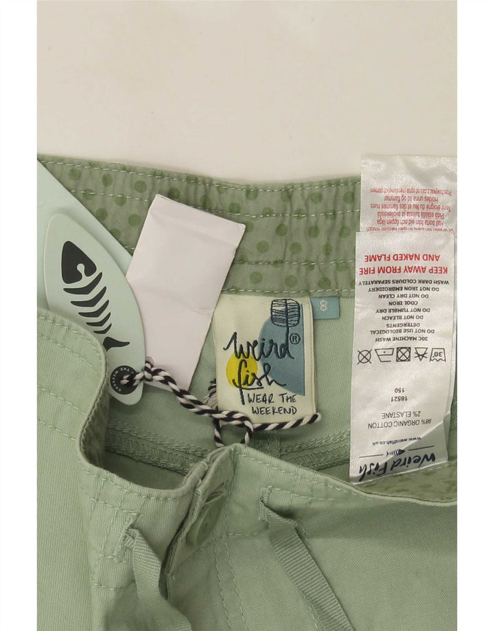 Damskie spodenki cargo Weird Fish UK 8 Small W32 Zielone bawełniane