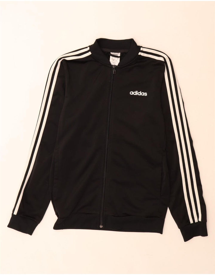 Adidas Męska bluza dresowa, mała, czarna, poliestrowa
