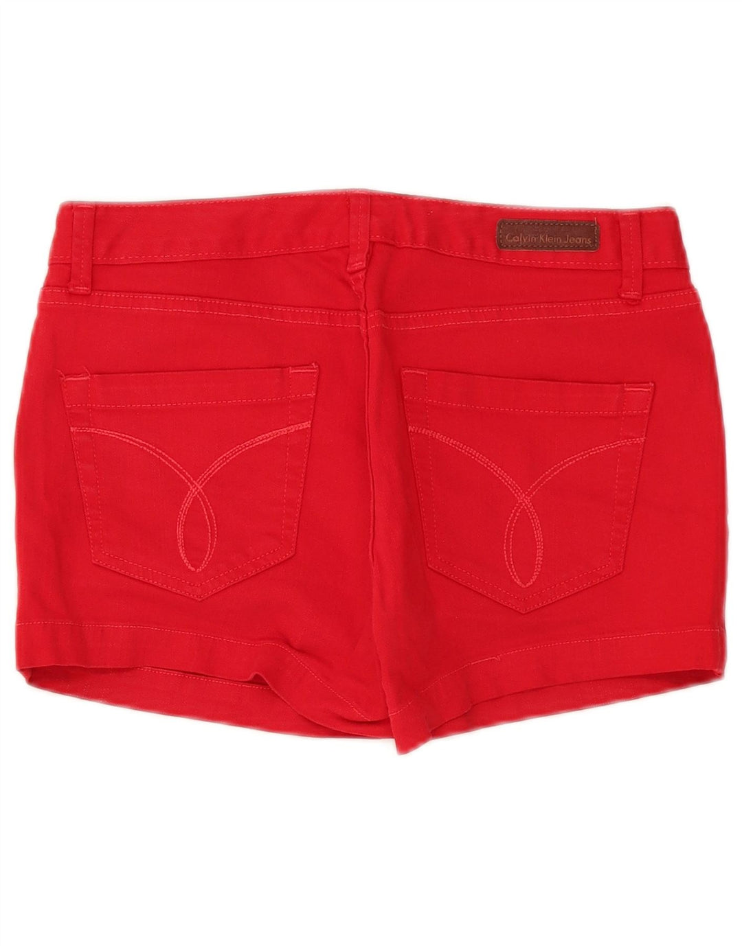 Damskie spodenki jeansowe Calvin Klein W26 Small, czerwone, bawełniane