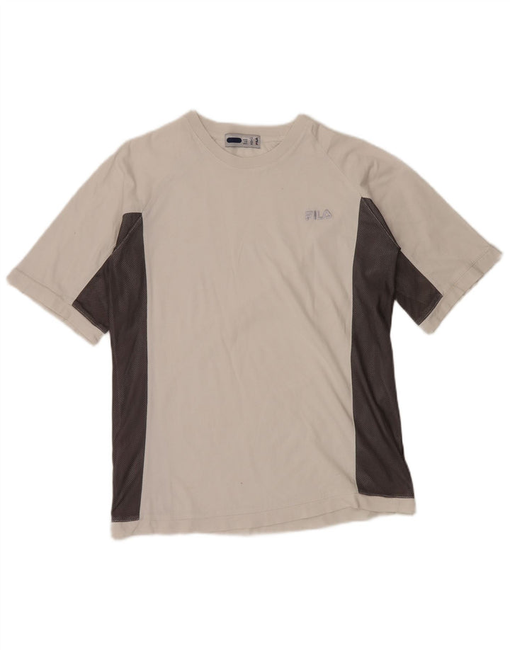 T-shirt chłopięcy FILA, 13-14 lat, biała bawełna z blokami kolorów