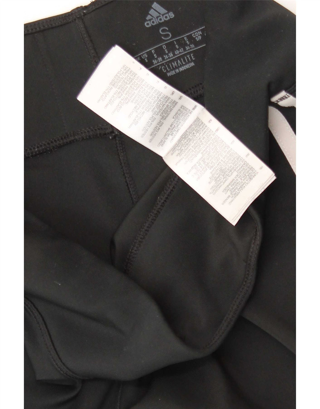 Damskie legginsy Adidas Climalite UK 8/10, małe, czarne, poliestrowe
