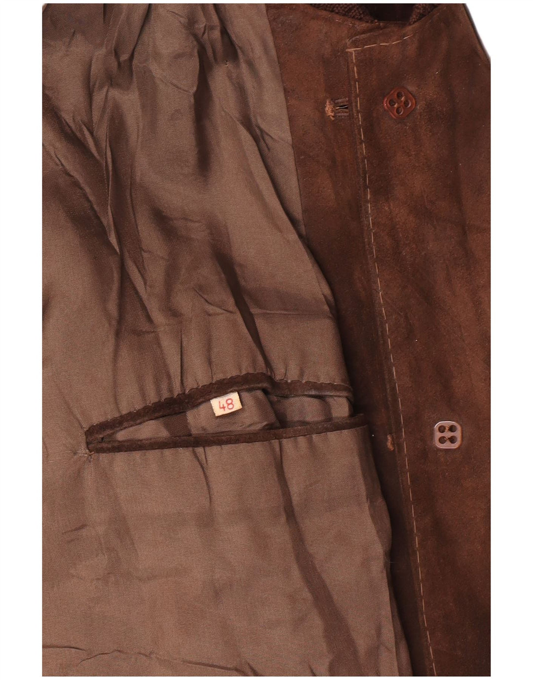 Vintage męska zamszowa kurtka bomber IT 48 średni brąz
